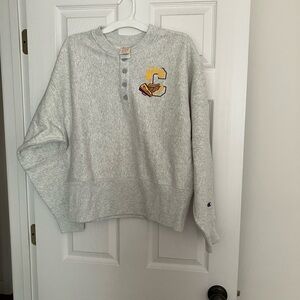 Champion Heritage Reverse Weave 1/4 Button Sweatshirt Mens XL